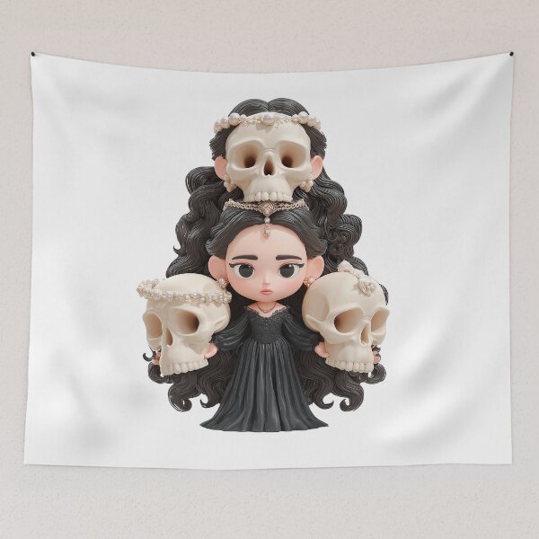 Item preview, Hekate Halloween Skull Goddess | Dark Gothic Witchy Art designed and sold by GoldenChiArt.