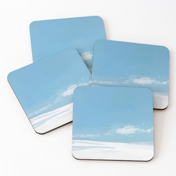Item preview, Blue Drift – Abstract Sky & Snow Brushwork designed and sold by Art of Abundance.