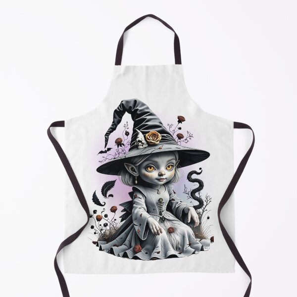 Item preview, Gothic Doll Witch Illustration | Creepy-Cute Halloween Wall Art & Gifts | Dark Fantasy Design designed and sold by Medeea Publishing.