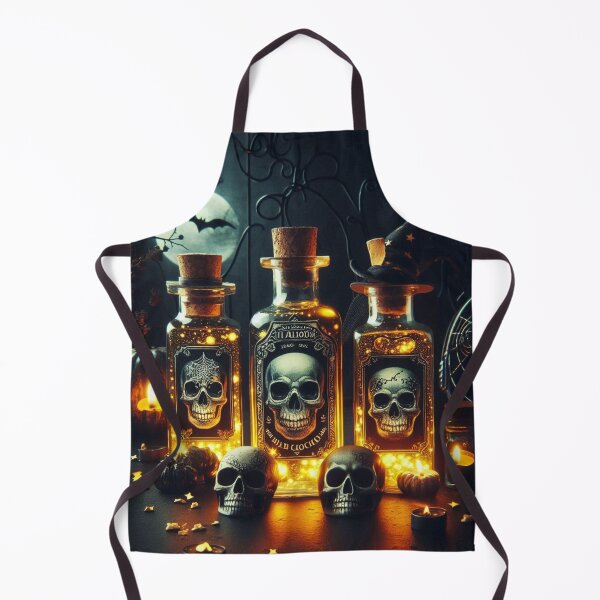 Item preview, Witchcore Potion Bottles with Glowing Skulls | Gothic Halloween Decor | Dark Fantasy Art designed and sold by Medeea Publishing.