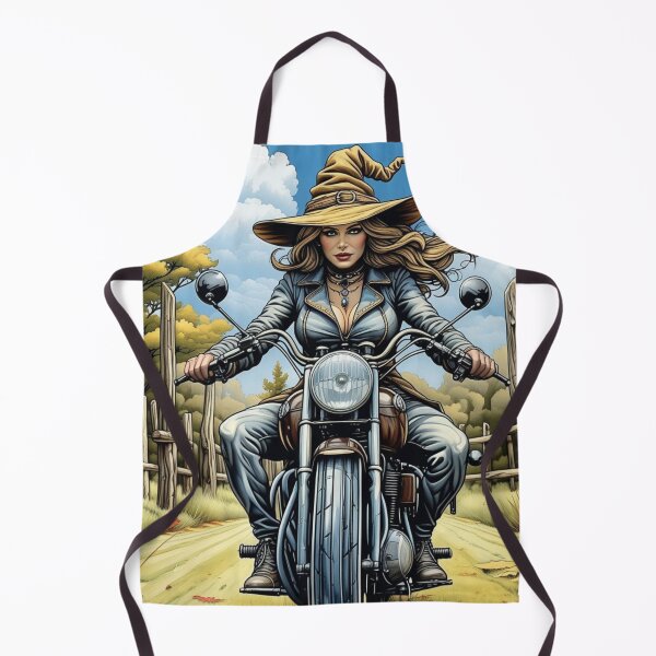 Item preview, Halloween Witch on Motorcycle Printable Wall Art | Vintage Autumn Biker Fantasy Illustration | Digital Download designed and sold by Medeea Publishing.