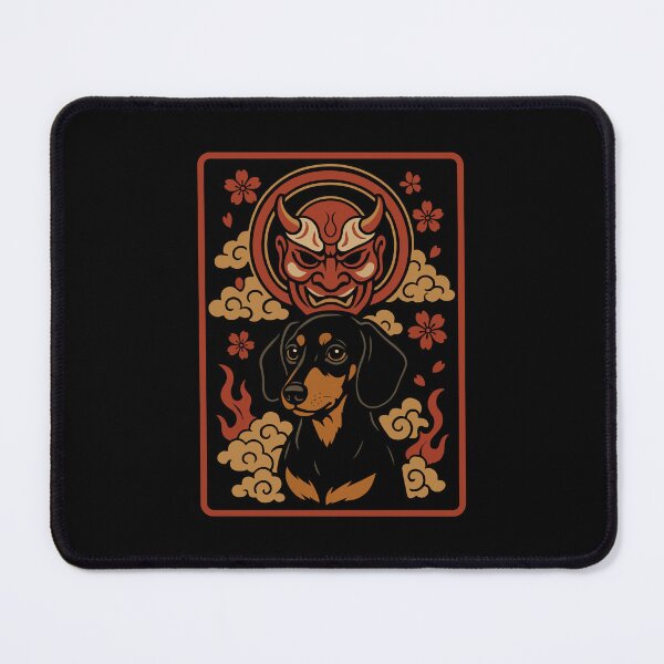 Item preview, Dachshund Oni Mask | Japanese Dog Crest | Bold Doxie Illustration designed and sold by pick-o-print.