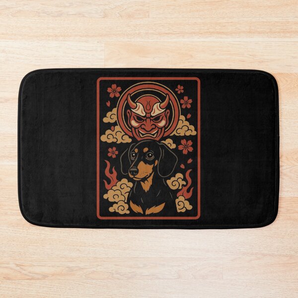 Item preview, Dachshund Oni Mask | Japanese Dog Crest | Bold Doxie Illustration designed and sold by pick-o-print.