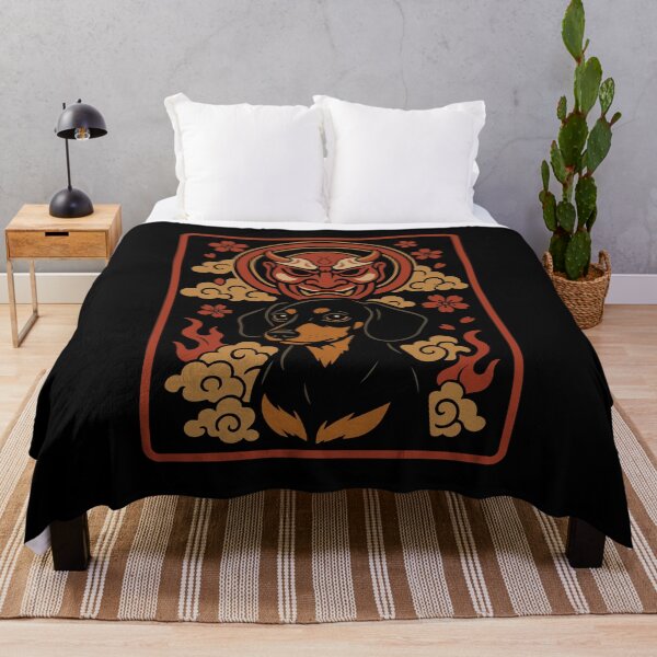 Item preview, Dachshund Oni Mask | Japanese Dog Crest | Bold Doxie Illustration designed and sold by pick-o-print.