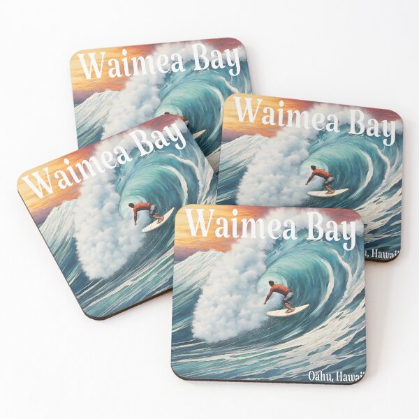 Item preview, Waimea Bay Oahu Hawaii Surf Travel Sticker designed and sold by wildexperience.
