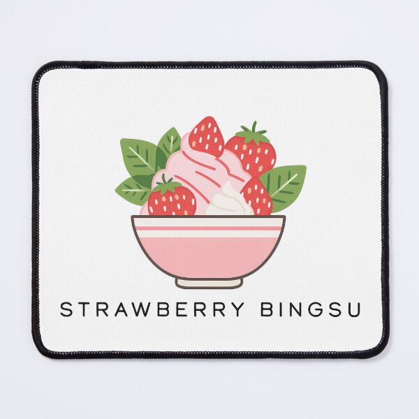 Item preview, Strawberry Bingsu – Korean Shaved Ice Dessert Illustration designed and sold by BobaBunny76.