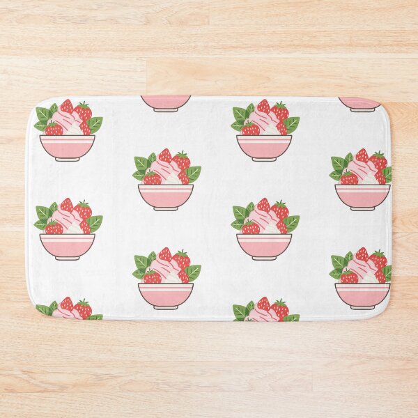 Item preview, Strawberry Bingsu – Korean Shaved Ice Dessert Illustration designed and sold by BobaBunny76.