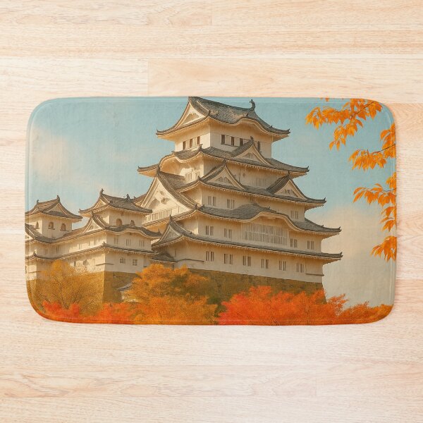 Item preview, Himeji Castle in Autumn, Hyogo Japan designed and sold by NihonKamonScape.