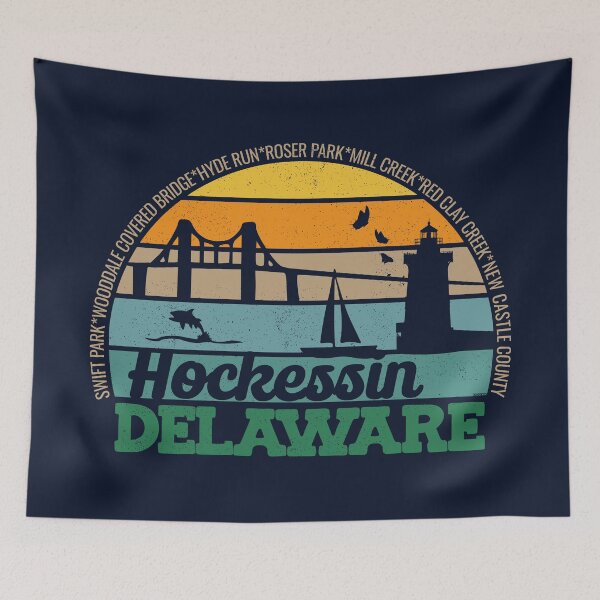 Item preview, Hockessin Delaware Retro Sunset Local Pride Logo  designed and sold by CRHPOD20.