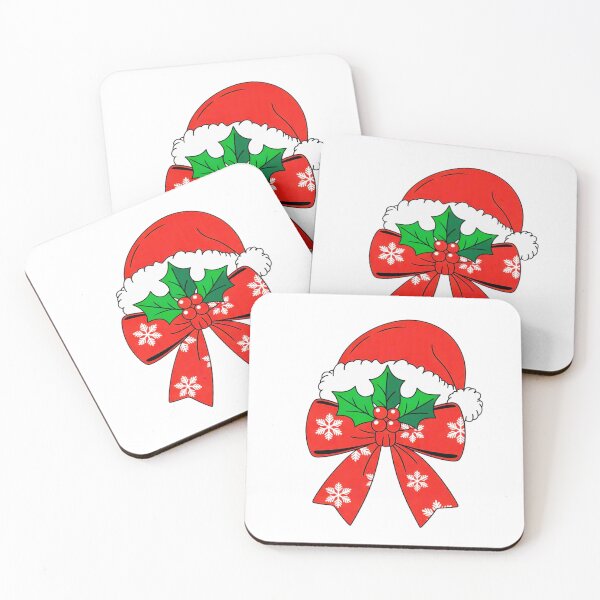 Item preview, Santa Hat Holly Bow Cute Christmas Holiday designed and sold by styleonestaa.