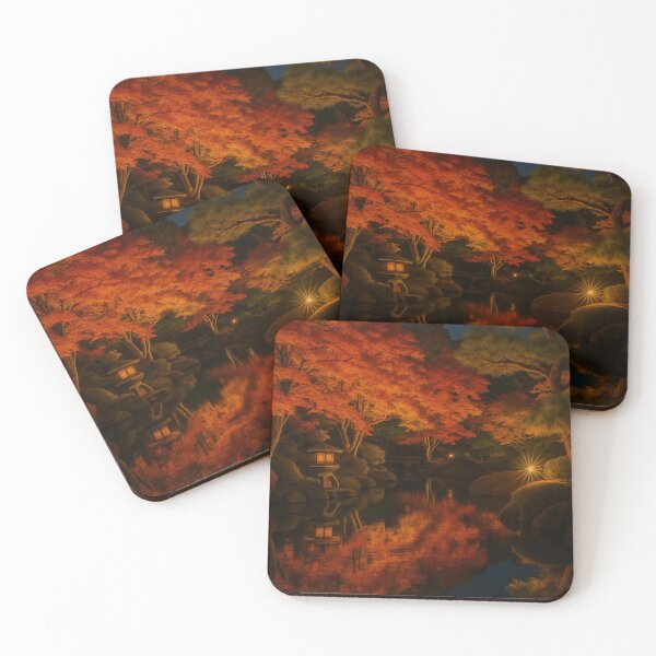 Item preview, Autumn Night Reflections in Himeji, Hyogo, Japan designed and sold by NihonKamonScape.