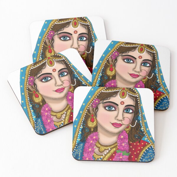 Item preview, Goddess Radha Digital Painting | Hindu Devotional Wall Art | Eternal Love & Bhakti Illustration designed and sold by Harshit_Digital_Arts.