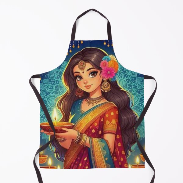 Item preview, Traditional Indian Girl Carrying Diya Lamp designed and sold by Mywaymylife.