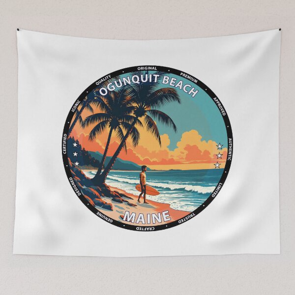 Item preview, Ogunquit Beach – Maine USA - Surf lifestyle rocky coastline waves designed and sold by inkNext.