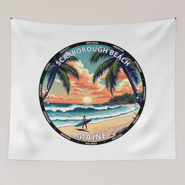 Item preview, Scarborough Beach – Maine USA - Surf lifestyle sandy coastal waves designed and sold by inkNext.