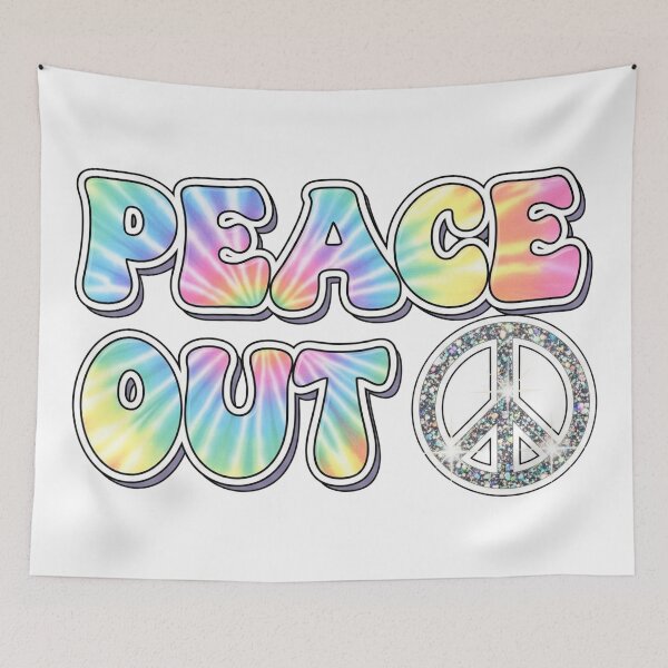 Item preview, Peace Out Y2K - 2000s Aesthetic Tie-Dye Design designed and sold by EsenciaZen.