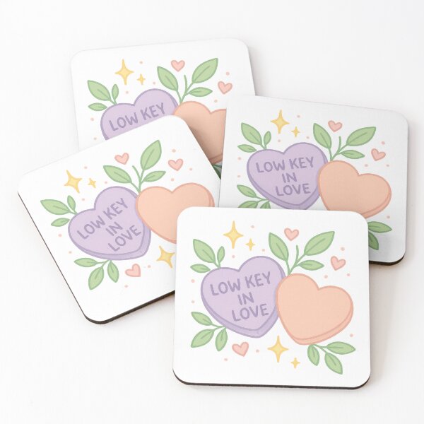 Item preview, Low Key in Love Candy Heart Sticker – Cute Pastel Valentine Romance Design designed and sold by inkoutninja.