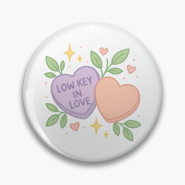 Item preview, Low Key in Love Candy Heart Sticker – Cute Pastel Valentine Romance Design designed and sold by inkoutninja.