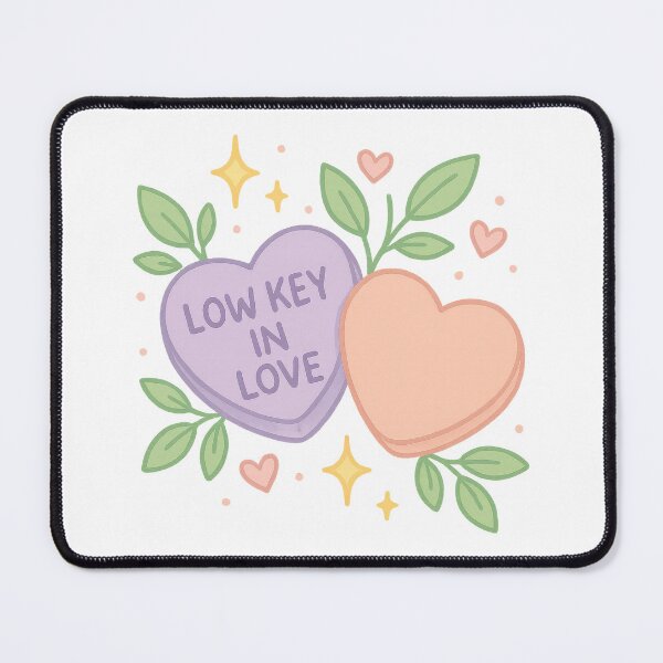 Item preview, Low Key in Love Candy Heart Sticker – Cute Pastel Valentine Romance Design designed and sold by inkoutninja.