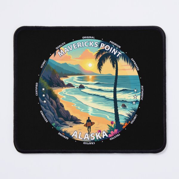 Item preview, Mavericks Point – Alaska USA - Surf lifestyle extreme cold water waves designed and sold by inkNext.
