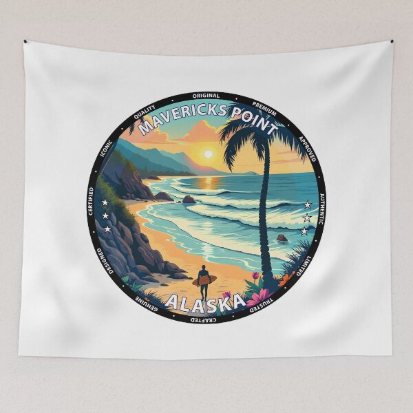 Item preview, Mavericks Point – Alaska USA - Surf lifestyle extreme cold water waves designed and sold by inkNext.