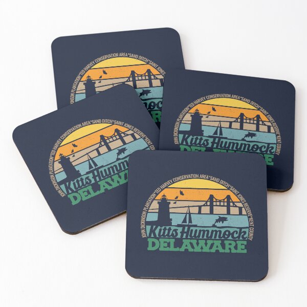Item preview, Kitts Hummock Delaware Retro Sunset Local Pride Logo  designed and sold by CRHPOD20.