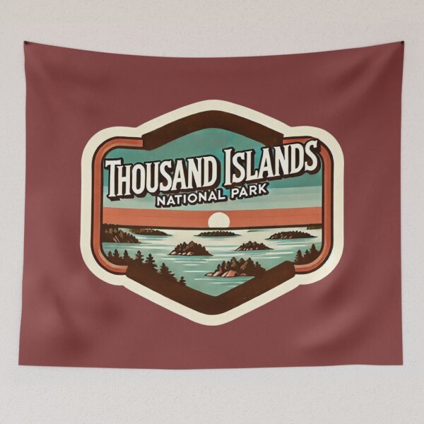 Item preview, Retro 1970s Thousand Islands National Park designed and sold by PinUpPizzazz.