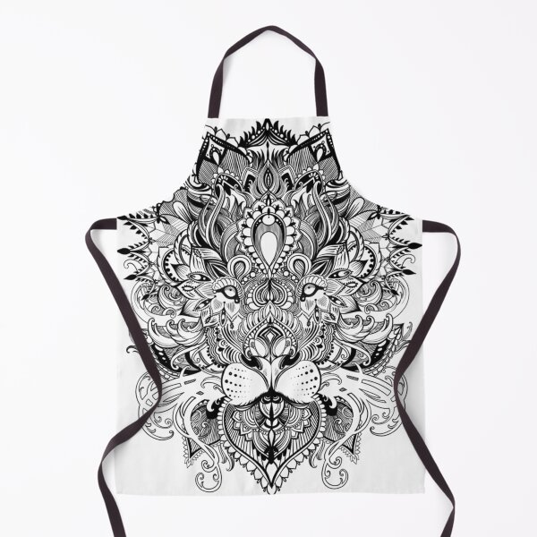 Item preview, Black And White Mandala Pattern Lion designed and sold by LoyalJohnston.