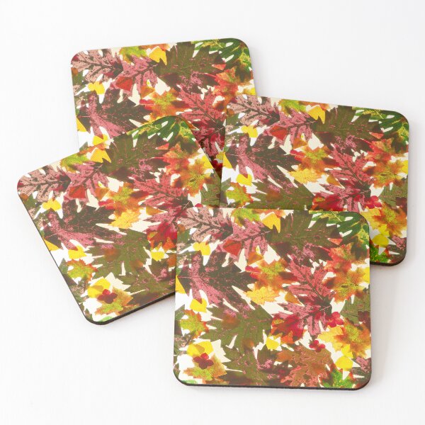 Item preview, Autumn Forest Green And Red Leaves Fall Art  designed and sold by DEC02.