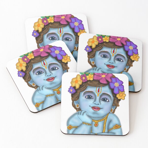Item preview, Child Krishna Digital Painting | Bal Krishna Artwork | Janmashtami Hindu Devotional & Festive Wall Art designed and sold by Harshit_Digital_Arts.