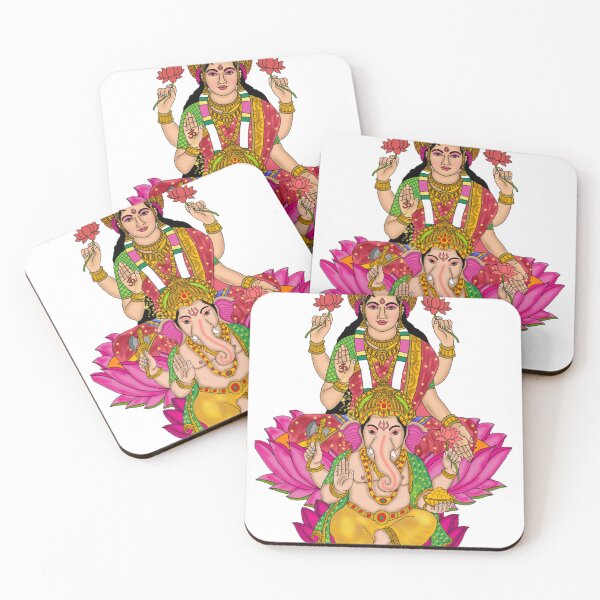 Item preview, Lakshmi Ganesha Digital Painting | Diwali Festival Artwork, Prosperity & Auspicious Wall Decor designed and sold by Harshit_Digital_Arts.