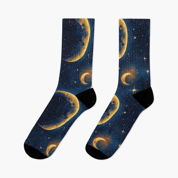 Item preview, Seamless Pattern of Stars and Moons in Night Sky designed and sold by MamaDong.