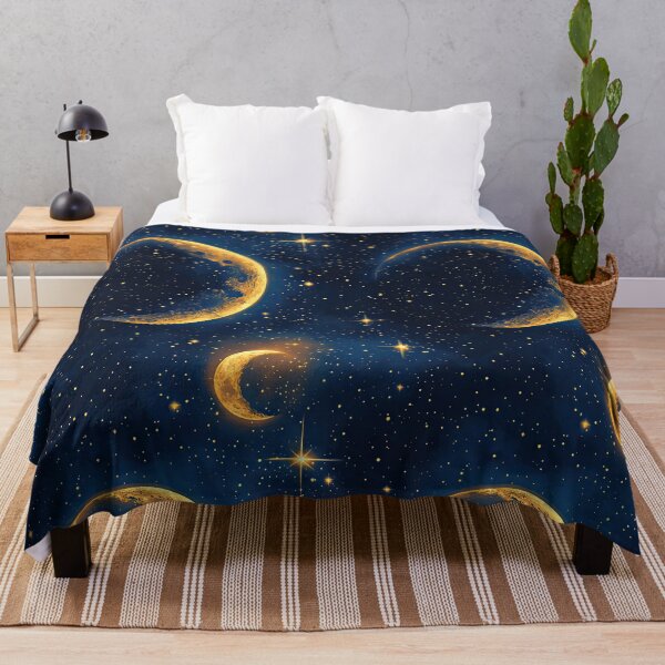 Item preview, Seamless Pattern of Stars and Moons in Night Sky designed and sold by MamaDong.