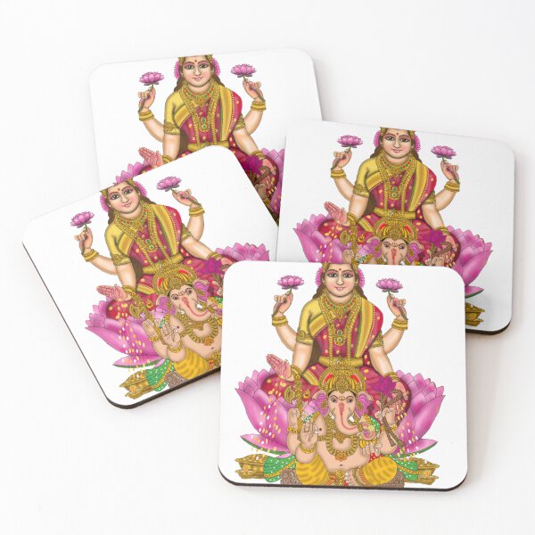 Artikelvorschau, Digitales Gemälde von Lakshmi Ganesh | Wandkunst zum Deepawali-Fest, Wohlstand und glückverheißendes Wohndekor entworfen und verkauft von Harshit_Digital_Arts.
