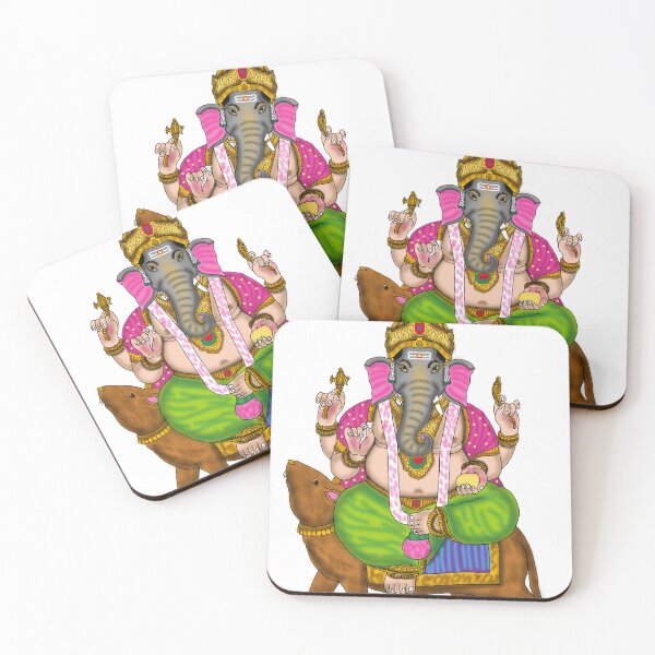 Item preview, Lord Ganesha on Mouse Vahana Digital Painting | Hindu Ganpati Artwork | Diwali Ganesh Chaturthi Wall Art designed and sold by Harshit_Digital_Arts.