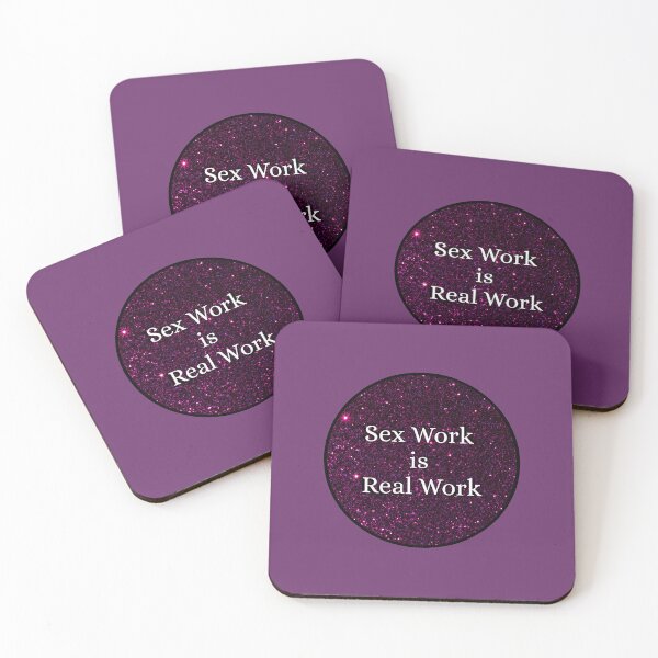 Item preview, Sex Work Is Real Work - Dark Purple designed and sold by The Courtesan Boutique.