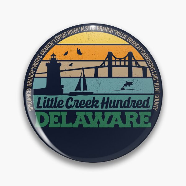 Item preview, Little Creek Hundred Delaware Retro Sunset Local Pride Logo  designed and sold by CRHPOD20.
