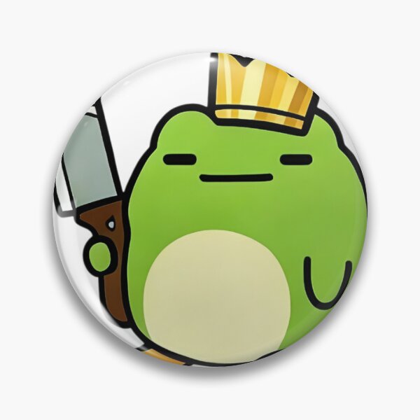 Item preview, Funny Frog King with Knife – Cute Meme Cartoon designed and sold by K88lvv.