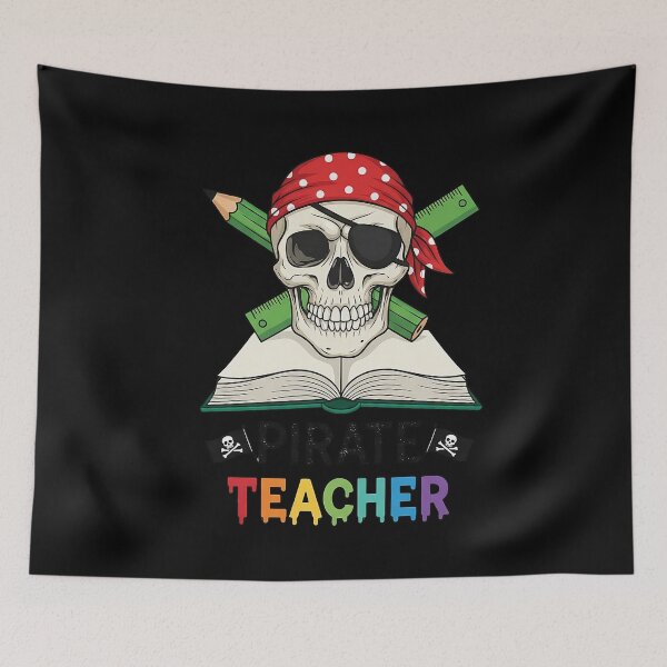 Item preview, Pirate Teacher Halloween Funny Skull Classroom designed and sold by Hananiah Merch.