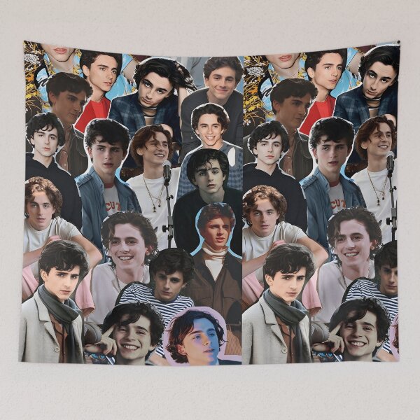 Item preview, Timothée Chalamet Collage – Stylish Actor Portrait Pattern designed and sold by Underhillboon.