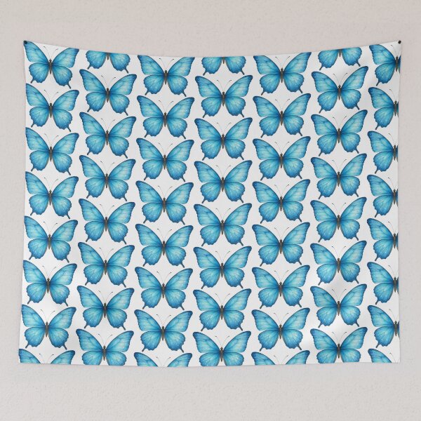 Item preview, Blue Morpho Butterfly – Elegant Watercolor Wings with Starry Details designed and sold by Zee's Whimsical Wonders.