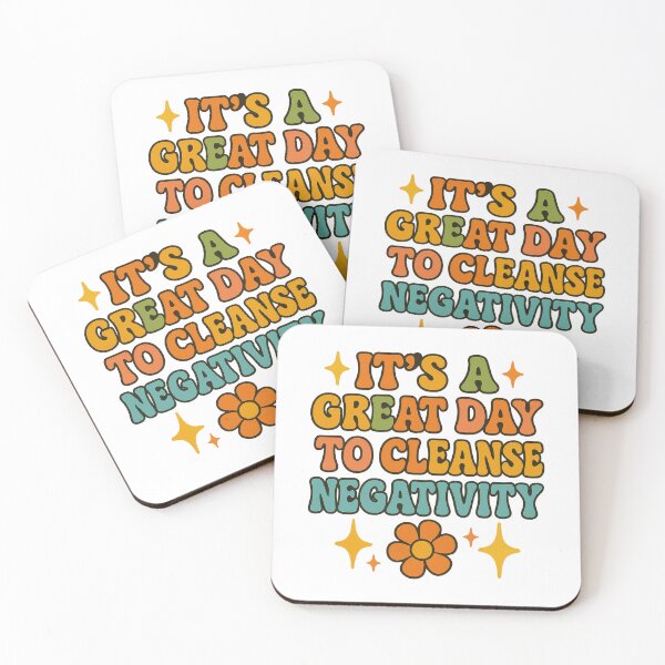 Item preview, It's a Great Day to Cleanse Negativity Sticker – Retro Positive Affirmation Design designed and sold by inkoutninja.