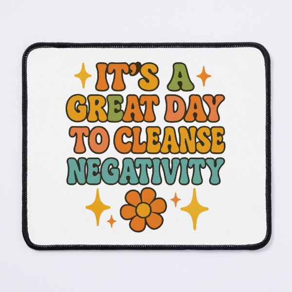 Item preview, It's a Great Day to Cleanse Negativity Sticker – Retro Positive Affirmation Design designed and sold by inkoutninja.