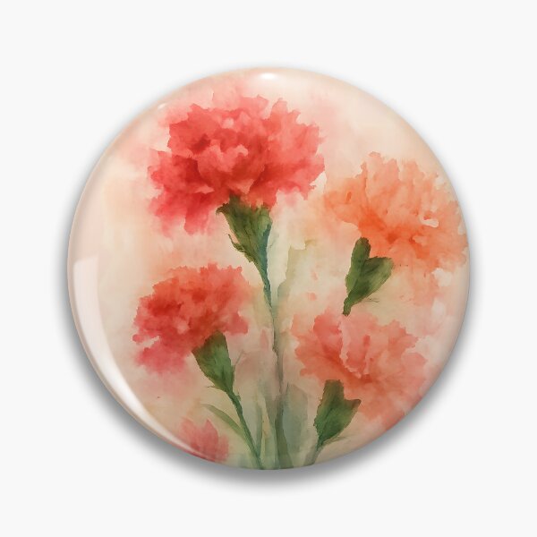 Artikelvorschau, Nelken-Aquarellmalerei – Elegantes florales botanisches Kunstdesign entworfen und verkauft von ChubbyGoong.