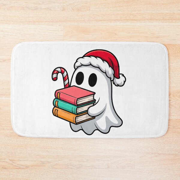 Item preview, Christmas Ghost with Books and Candy Cane designed and sold by styleonestaa.