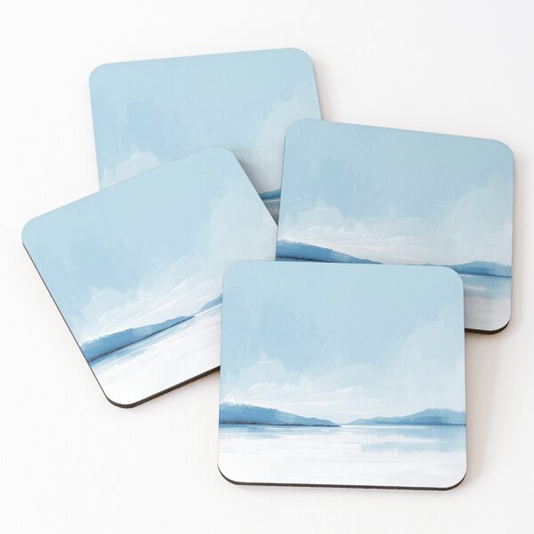 Item preview,  Blue Drift – Abstract Sky & Snow Brushwork designed and sold by Art of Abundance.