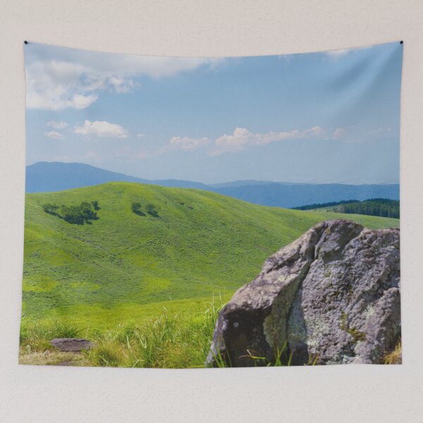 Item preview, Scenic Nagano Japan Highland Landscape with Lush Green Rolling Hills designed and sold by Pix4Japan.