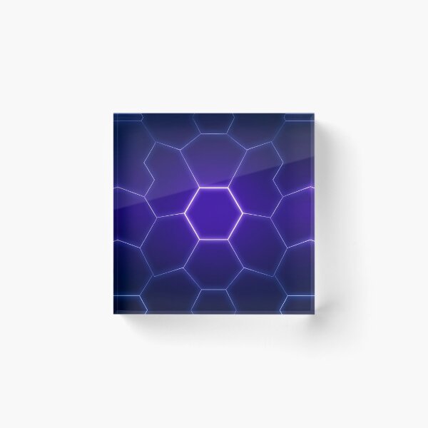 Item preview, Futuristic Glowing Hexagon Pattern Design designed and sold by JavisSRDesign.