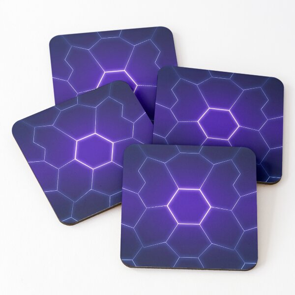 Item preview, Futuristic Glowing Hexagon Pattern Design designed and sold by JavisSRDesign.