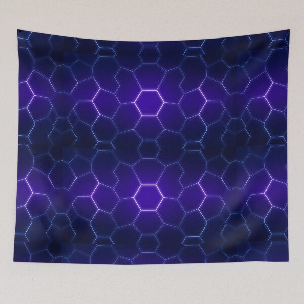 Item preview, Futuristic Glowing Hexagon Pattern Design designed and sold by JavisSRDesign.